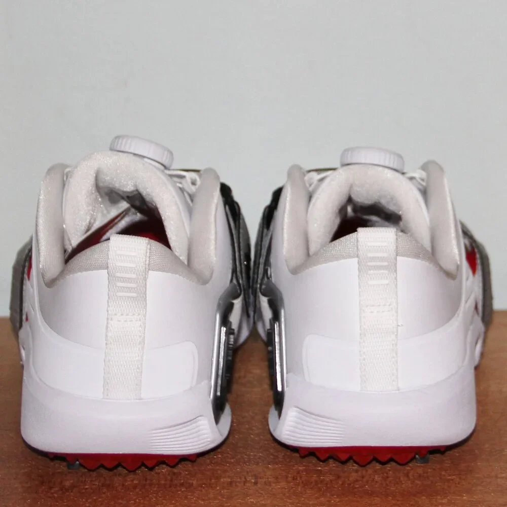 Jordan Air Rev Golf Shoes Mens 7 Wide White Metallic Silver Red